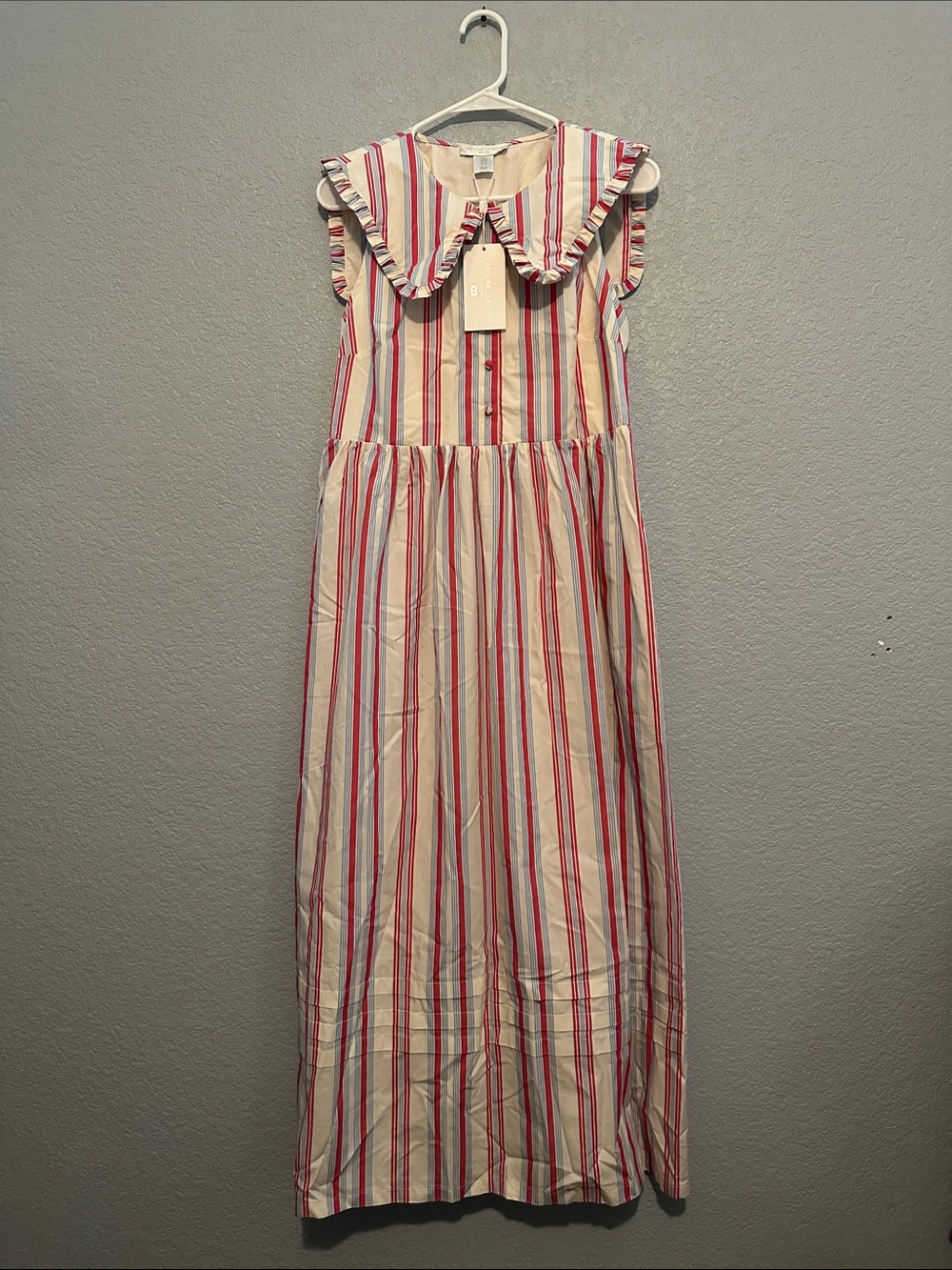 New Caroline Constas French Striped Maxi Dress - Picture 2 of 7